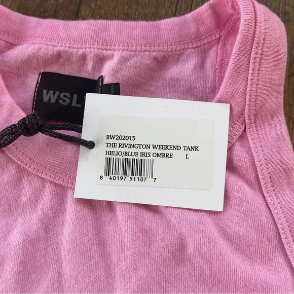 WSLY x Bandier The Rivington Weekend Ombré Tie Dye Tank NWT L - Picture 4 of 5
